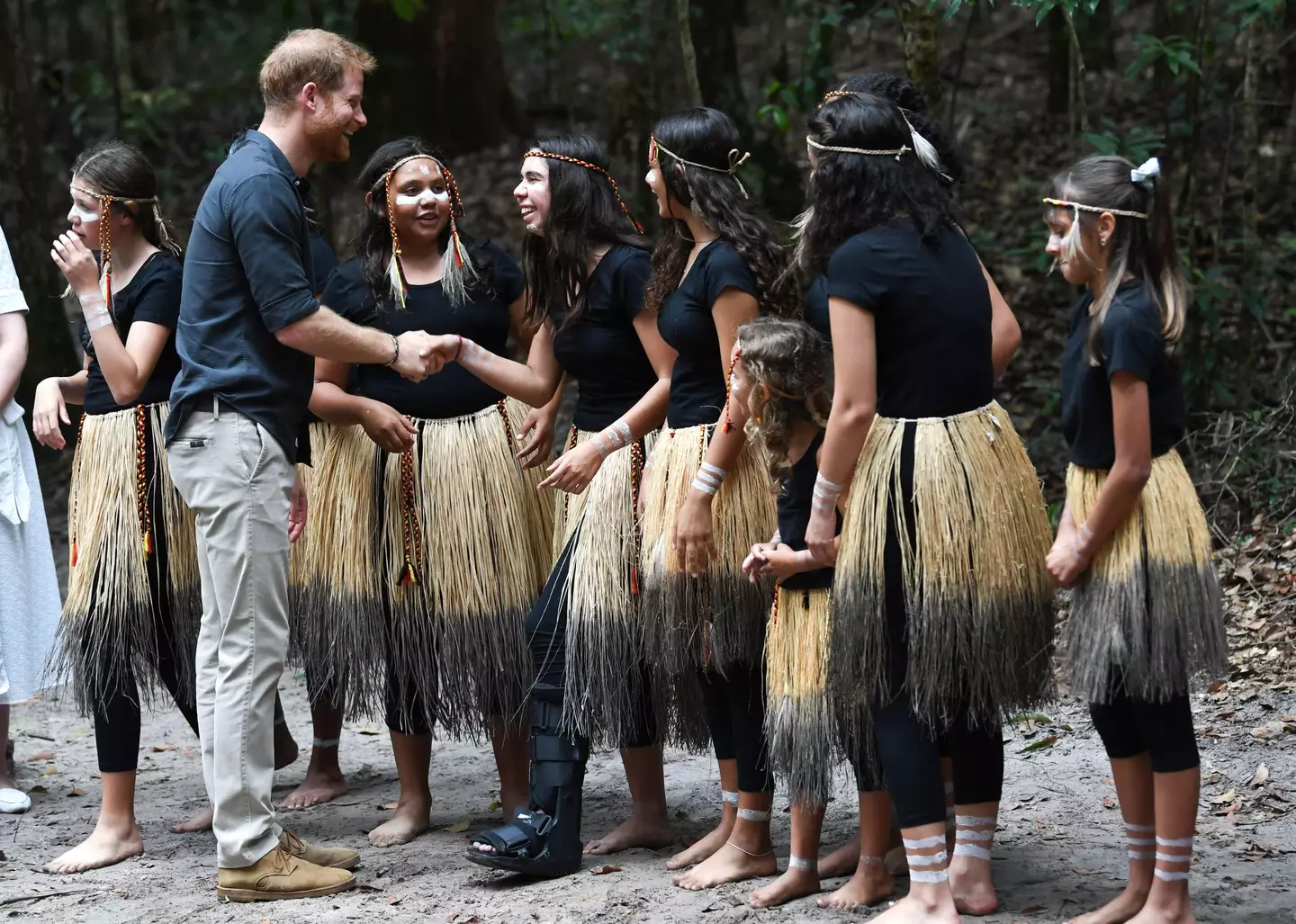 Prince Harry was in Australia when he was surprised by a comment from the crowd.