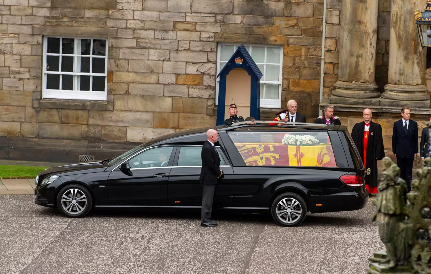 The Queen's coffin was transported to Edinburgh from Balmoral.