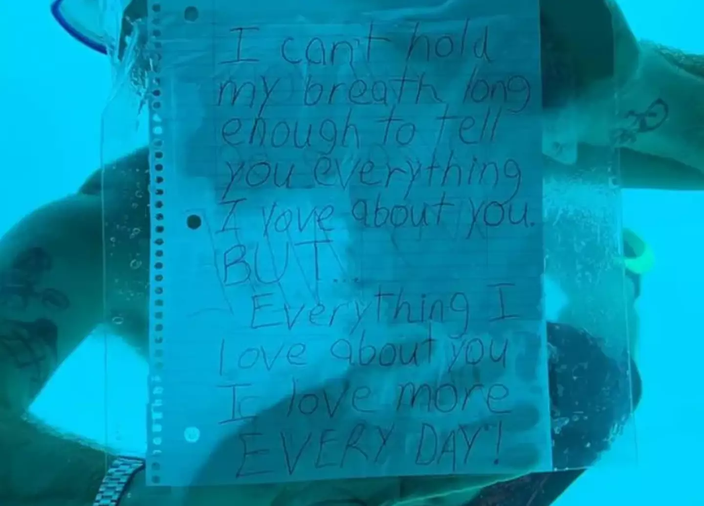 His final message was one of love to the woman he was proposing to. (Facebook/Kenesha Antoine)