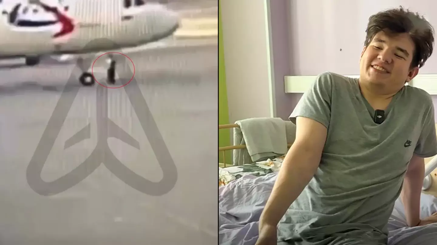 Horrifying moment man is left with life-changing injuries after being run over by aeroplane