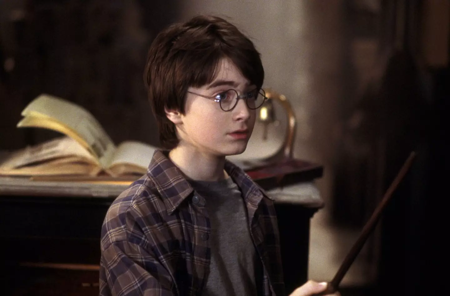 Daniel Radcliffe in the first Harry Potter film.