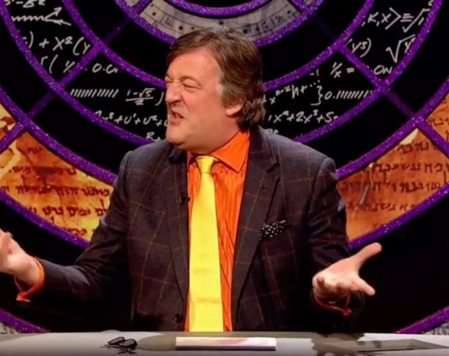 Stephen Fry knew exactly what people use the 'spare piece of card' for.