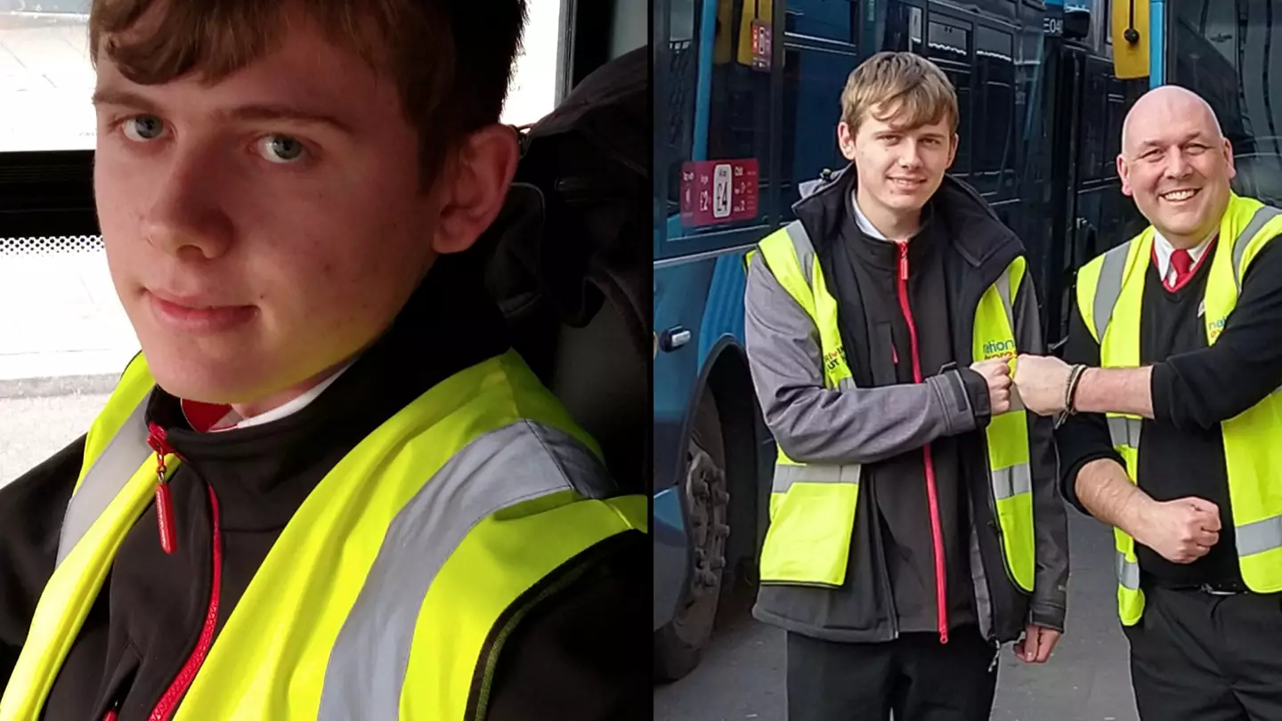 Lad becomes UK's youngest bus driver and is now competing with dad over who's better
