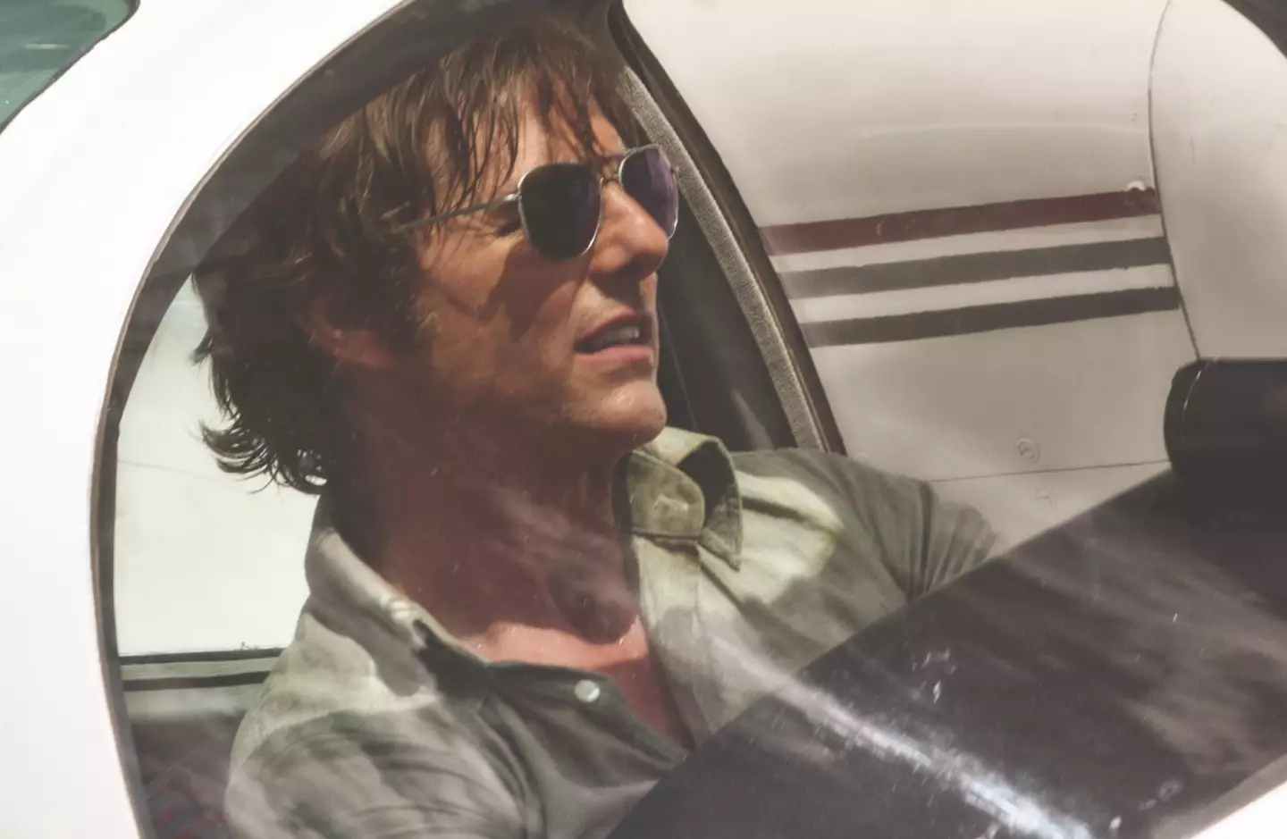 Tom Cruise stars as pilot Barry Seal in the 2017 film American Made.