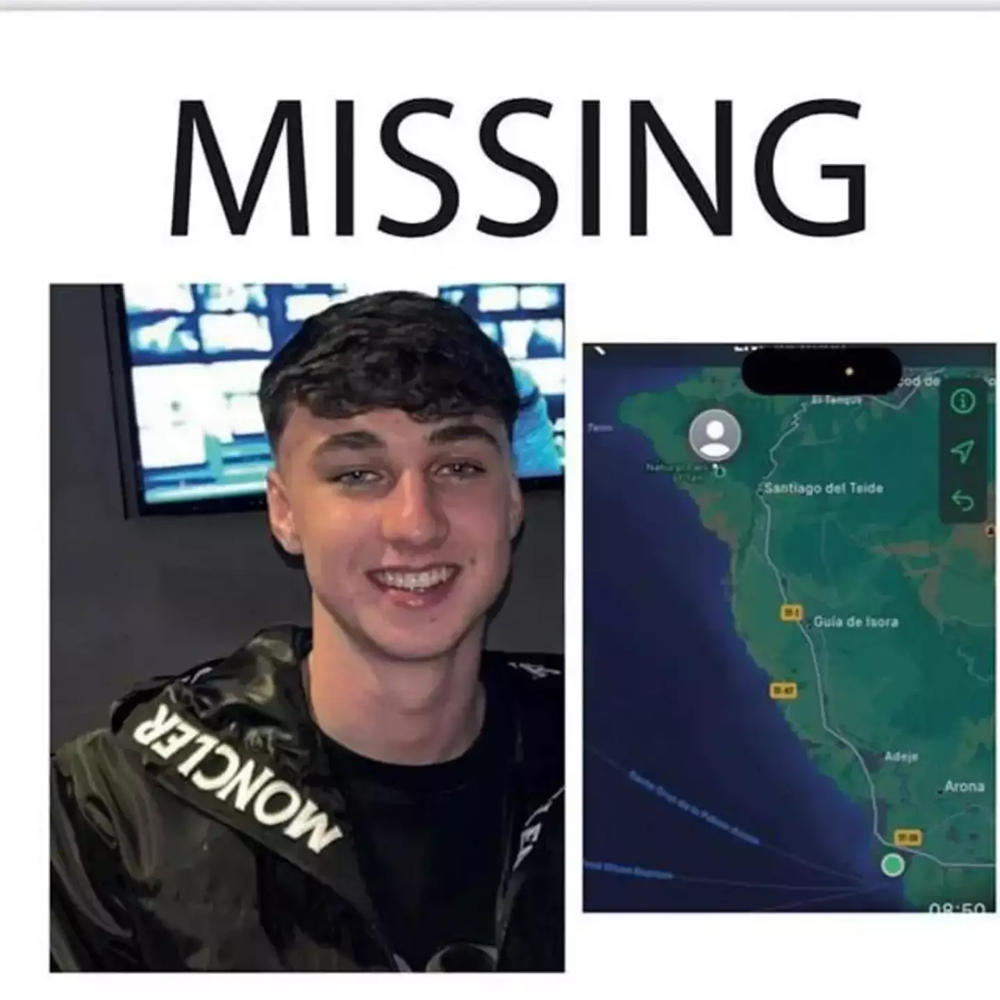 19-year-old Jay Slater is missing in Tenerife. (Family Handout)