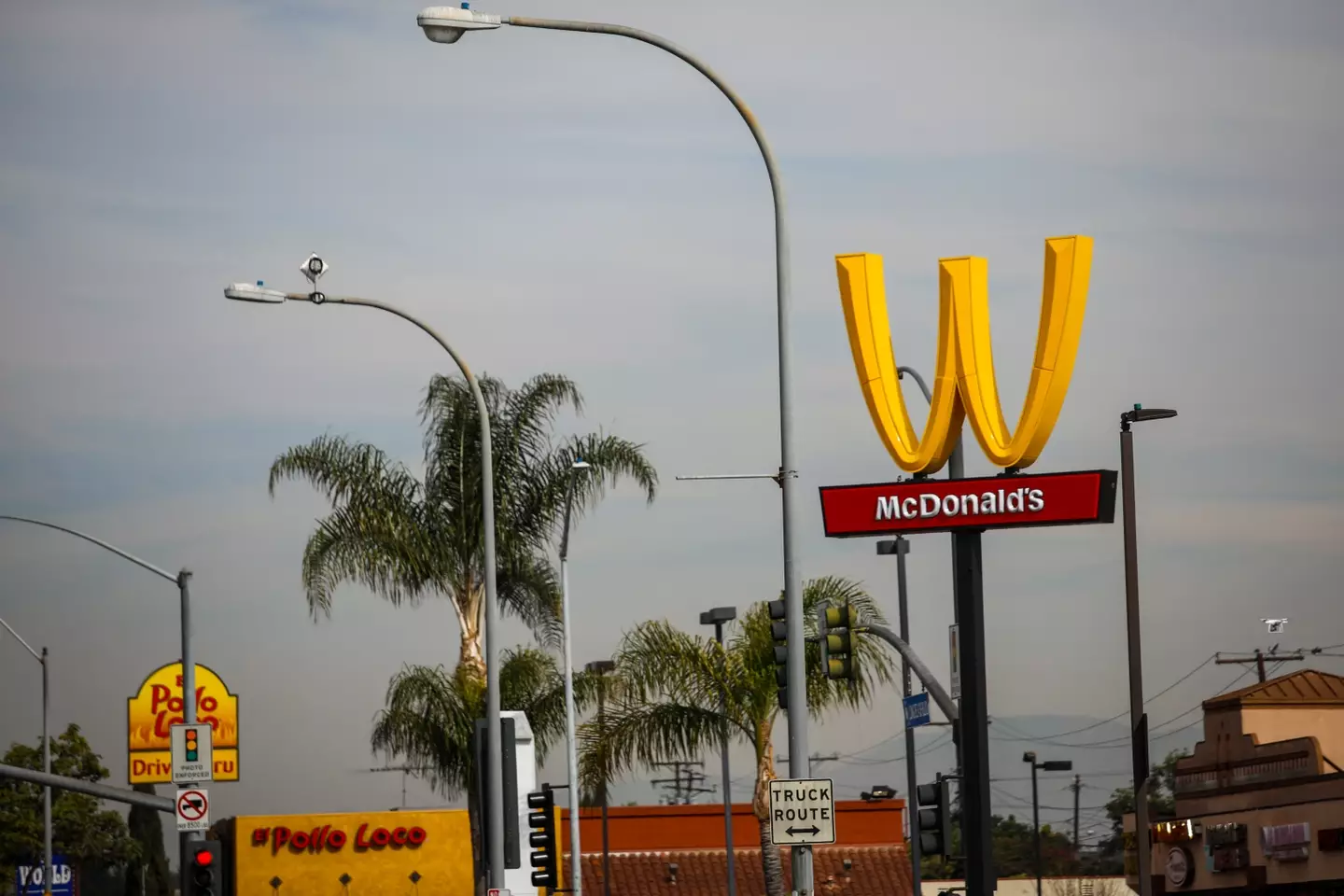 Flipped McDonald's logo (Jay L. Clendenin/Los Angeles Times via Getty Images)