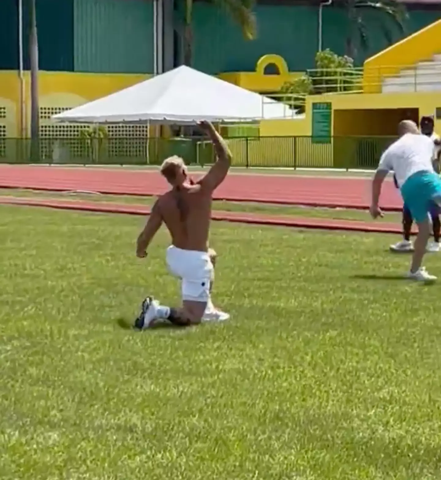 The online community weren't so kind about Jake Paul's football skills.