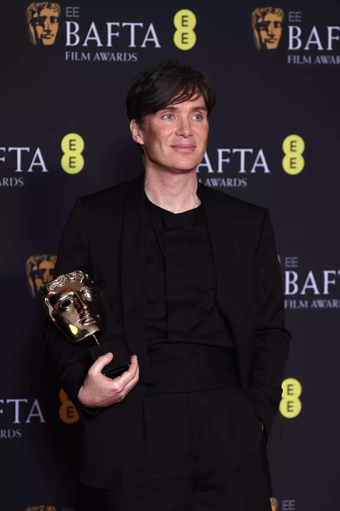 Cillian with his BAFTA.