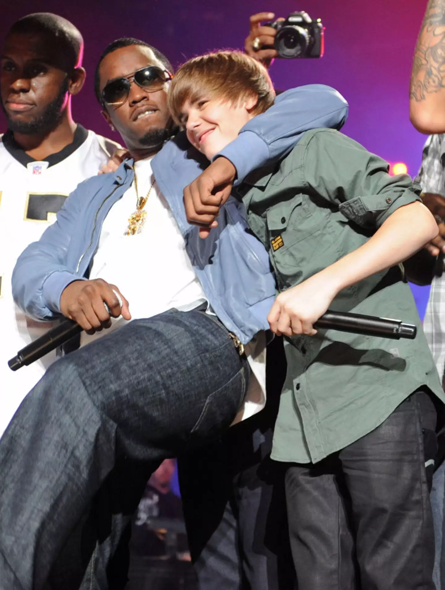 Justin Bieber met Sean 'Diddy' Combs when he was a teenager in the 2010s (Kevin Mazur/WireImage)
