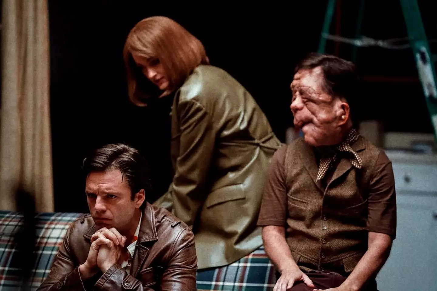Stan alongside Pearson and co-star Renate Reinsve (A24)