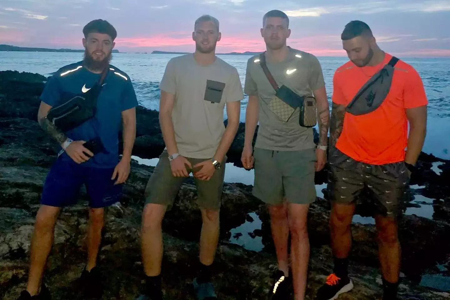 The lads clearly had a blast on their holiday.