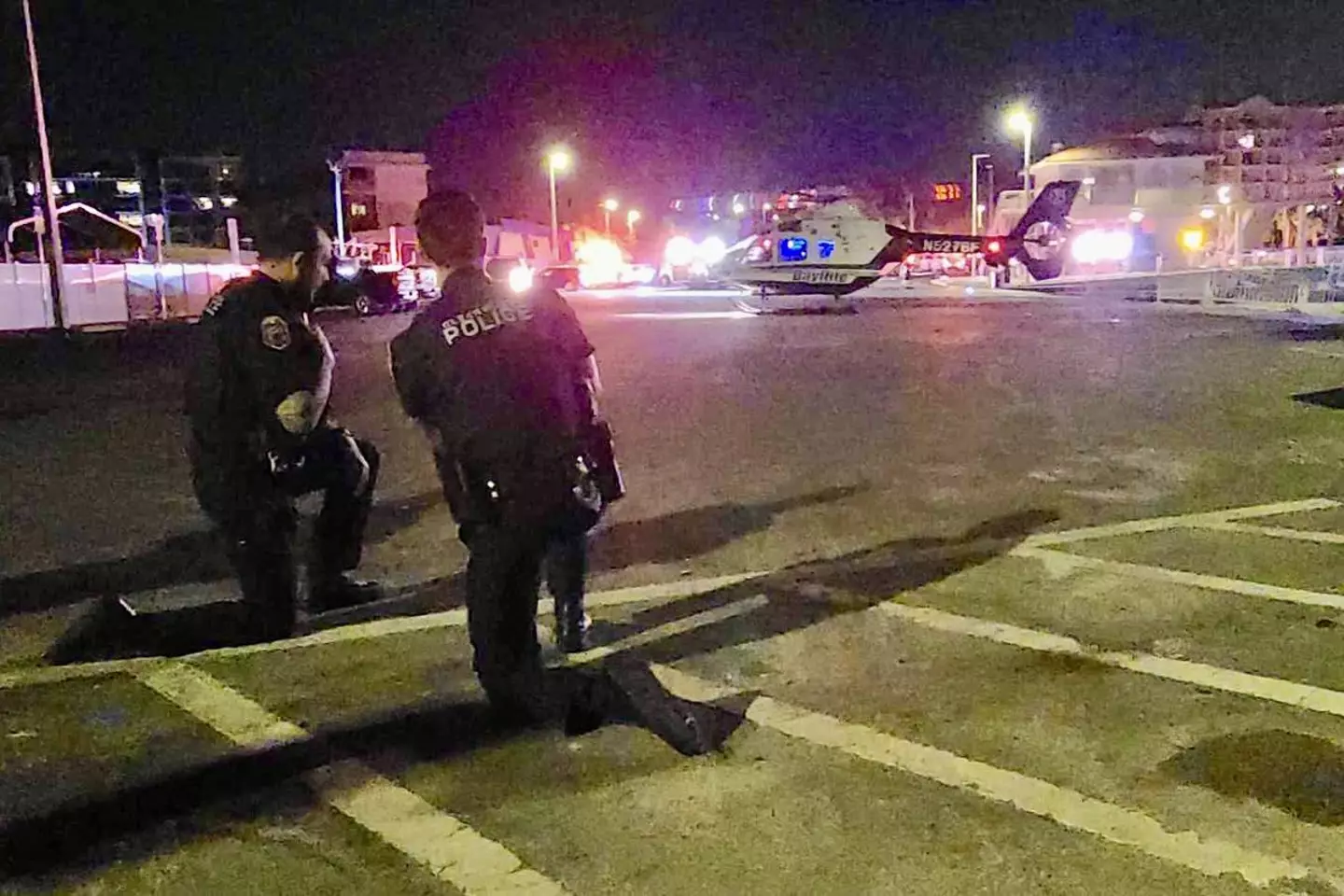 Police said the smaller vessel fled the scene following the incident (X)