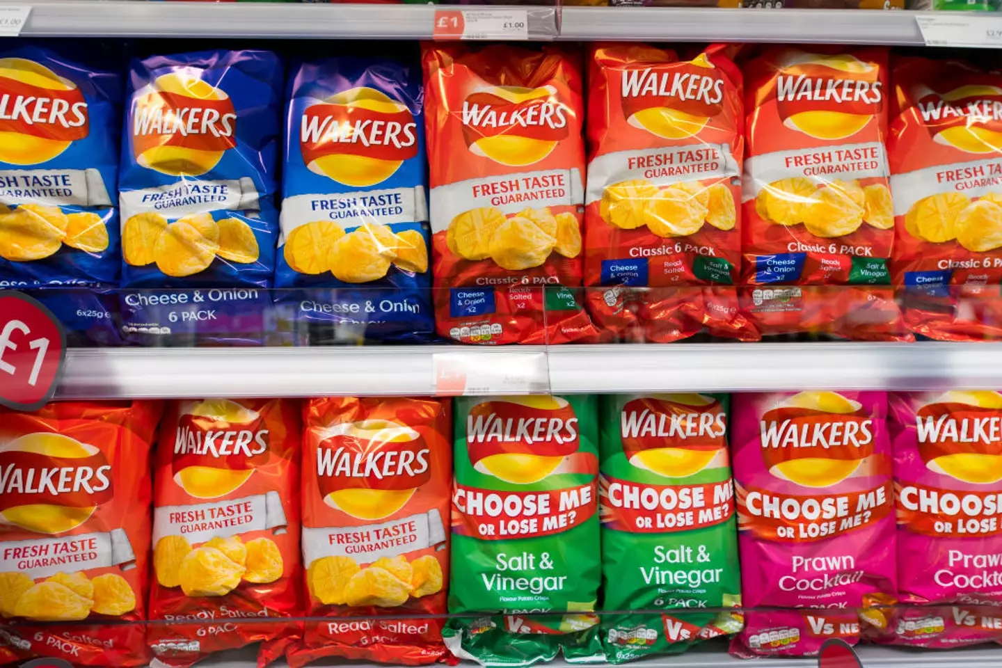 Crisp flavours come in different colour packets.