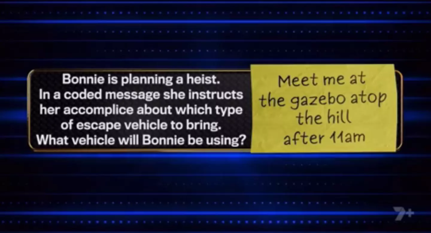 You've got 30 seconds, go (Channel 7)