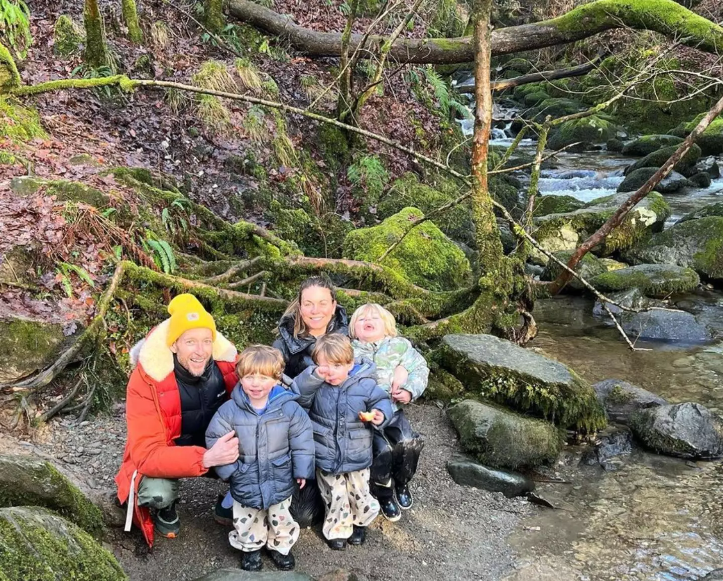 Jonnie, wife Jess and their three children.