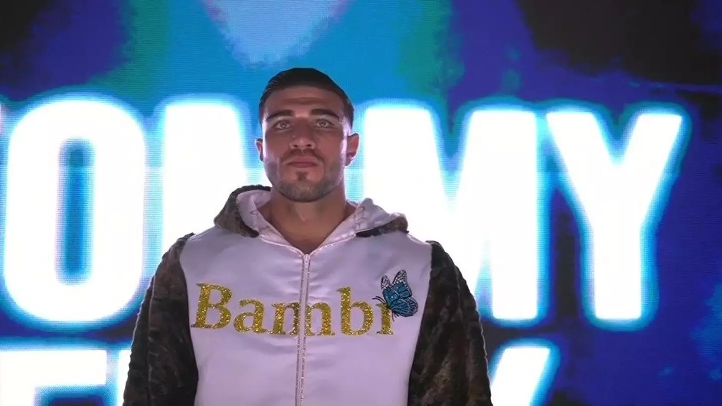 Tommy Fury wore a robe dedicated to his daughter.