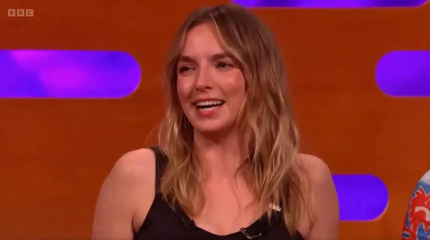 The actor discussed her 'giving birth' photo on The Graham Norton Show.