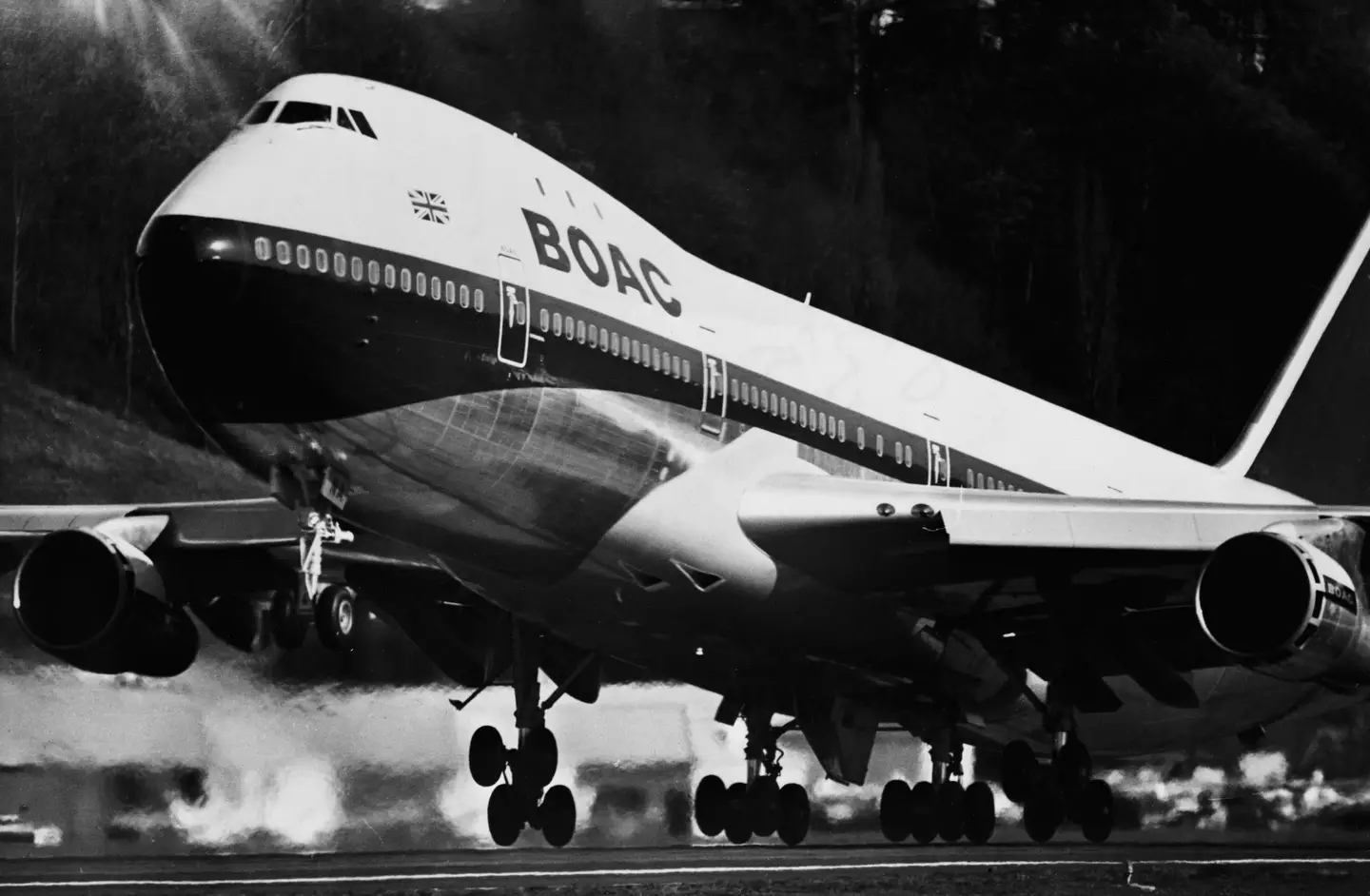 Stock image of a BOAC plane.