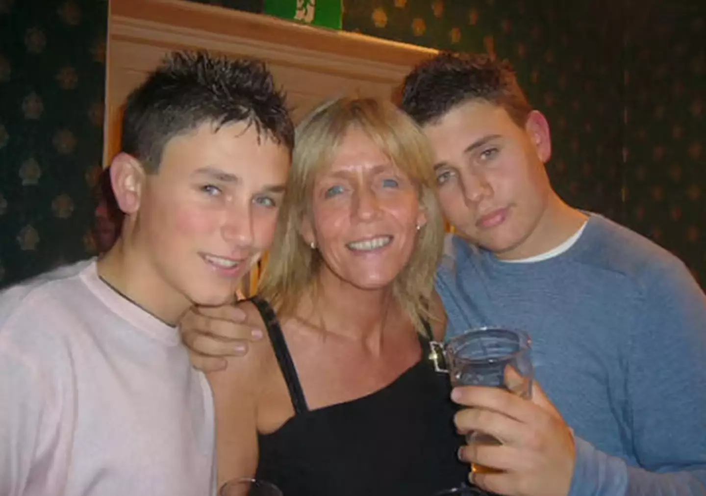 Rob Knox with mum Sally and brother Jamie.