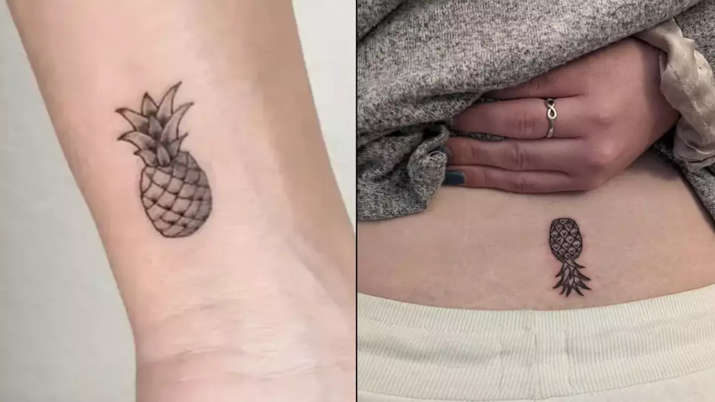 Secret meaning of woman's pineapple tattoo leaves people stunned