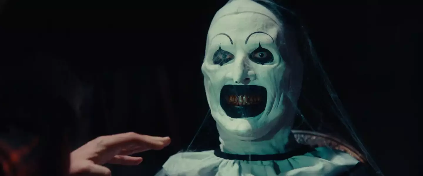 The trailer has fans worried that Terrifier 3 will be even worse than this scene. (Cineverse Corp)