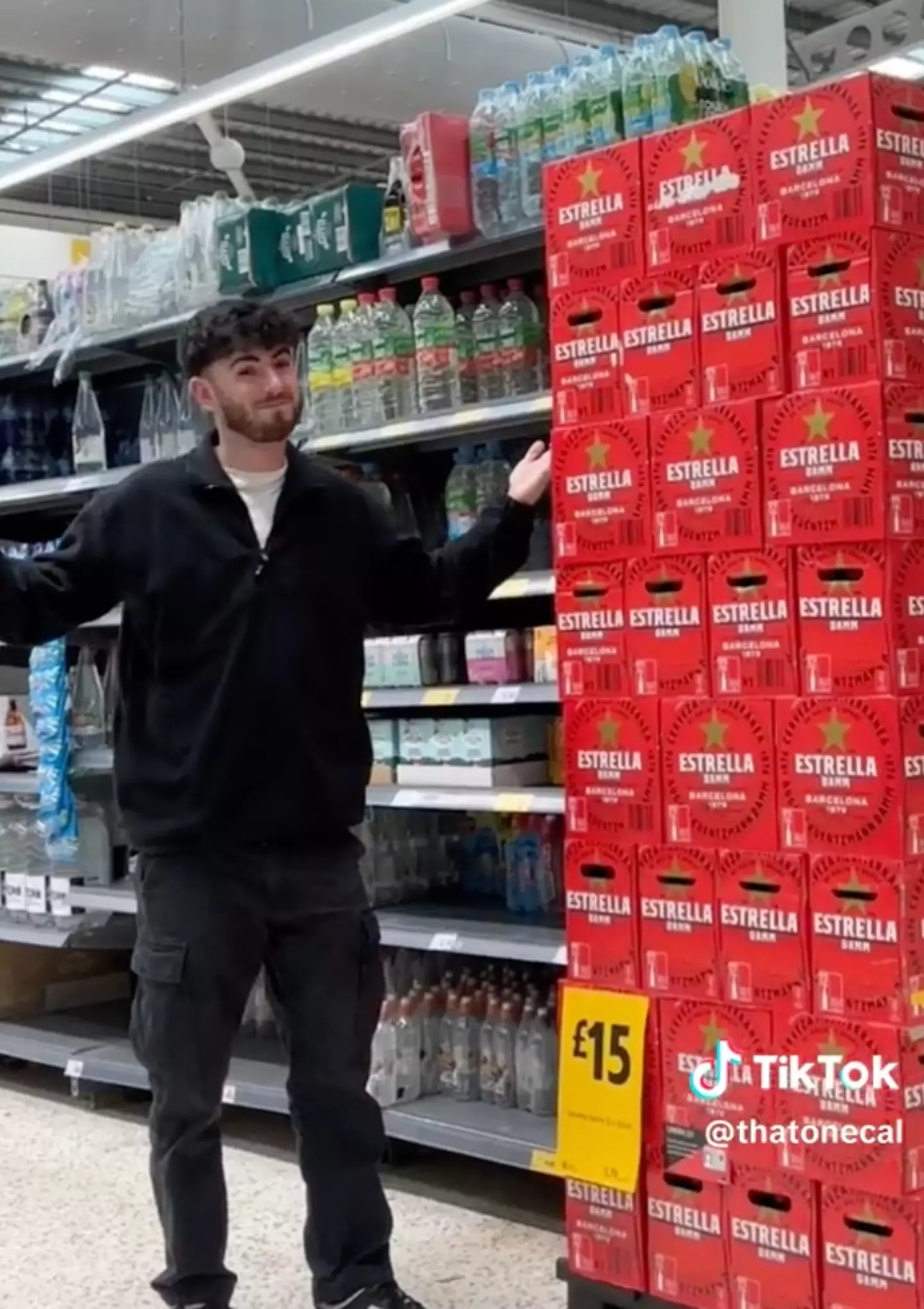 The price of a crate of beer these days is not the cheapest, so Callum 'set himself a challenge'.