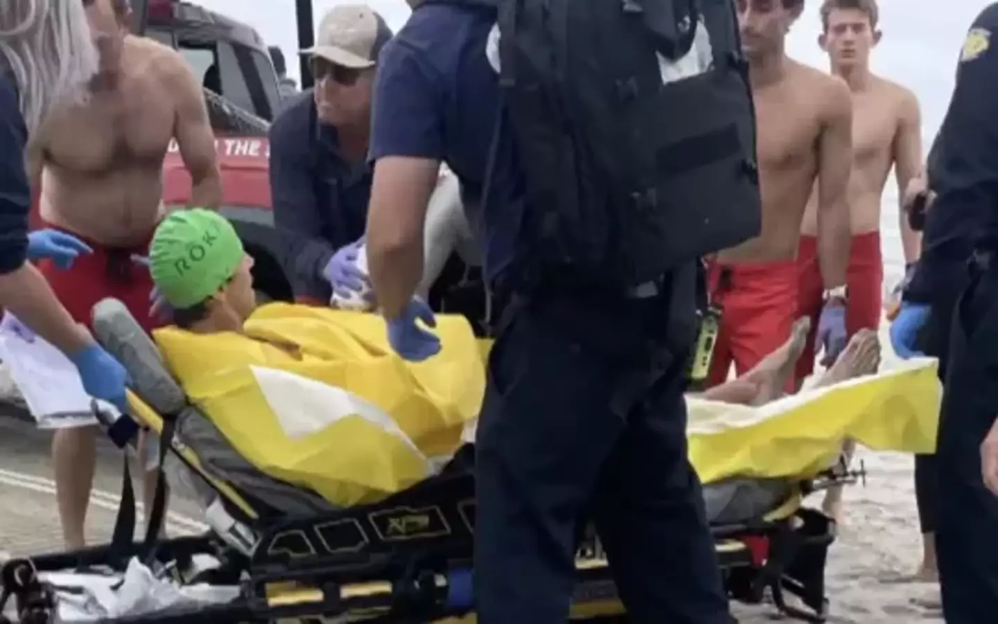 Caleb Adams was hospitalised days. (NBC)