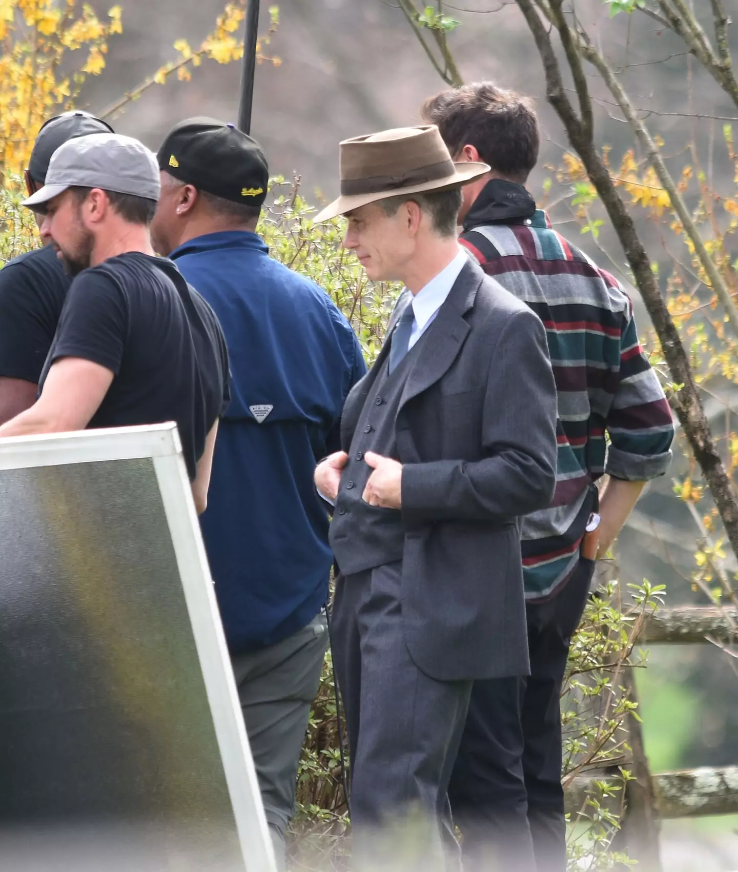 Murphy was snapped looking slender on set last month.