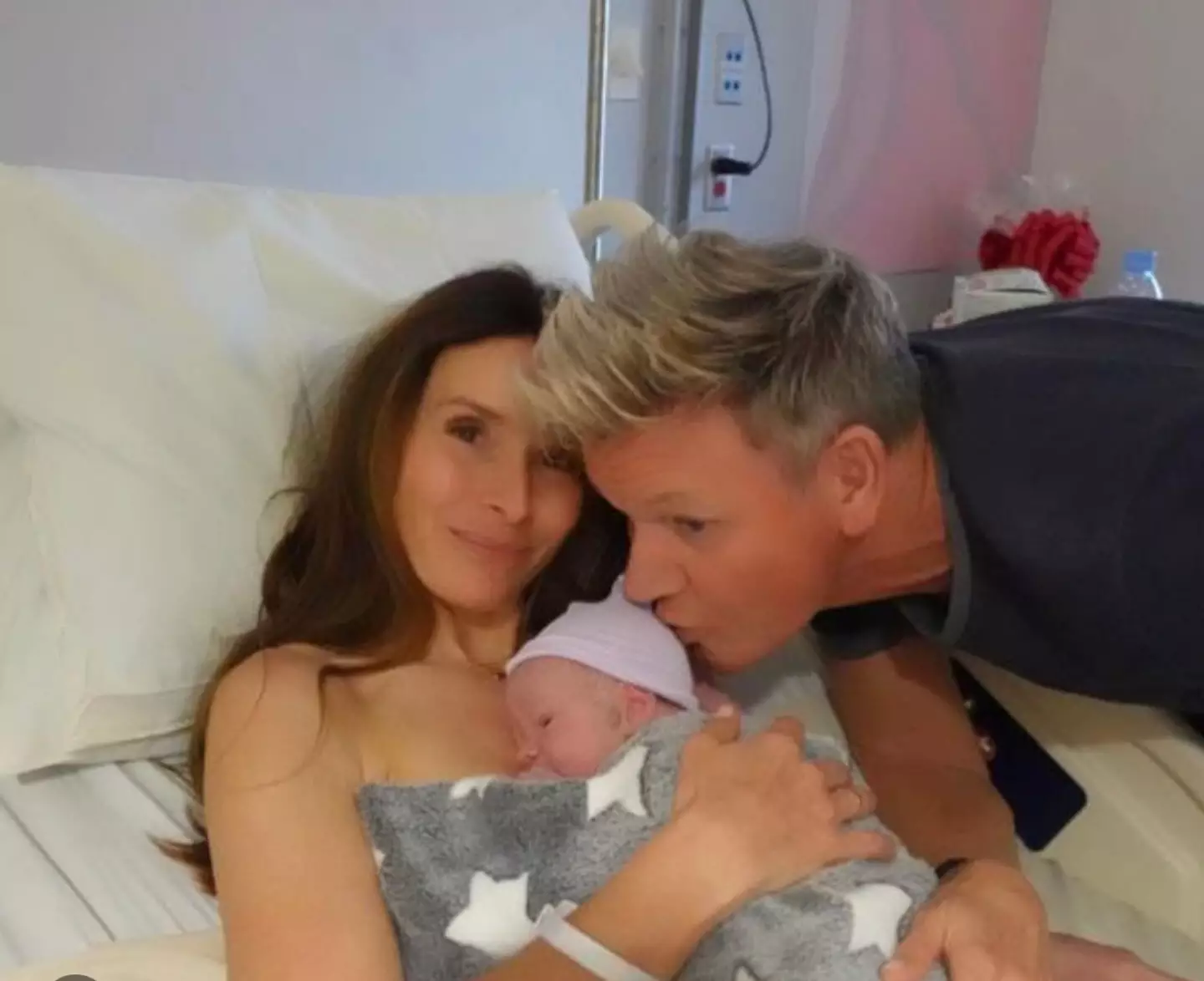 Gordon and Tana Ramsay with the newest addition to their family, Jesse.