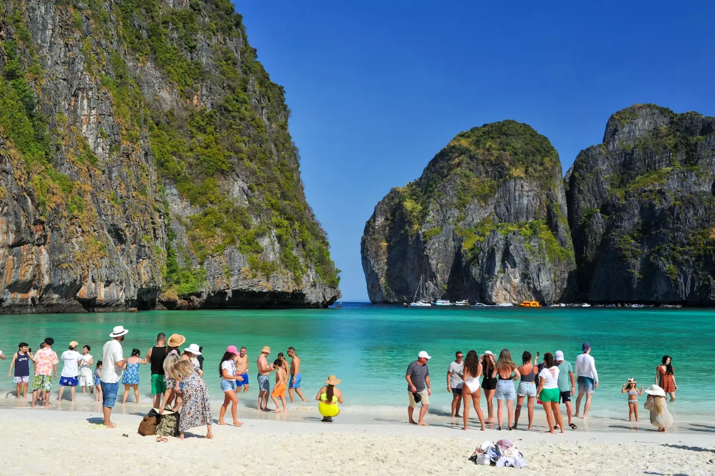 Maya Bay is shutting for Thailand's rainy season. (Md Rafayat Haque Khan/ Eyepix Group/Future Publishing via Getty Images)