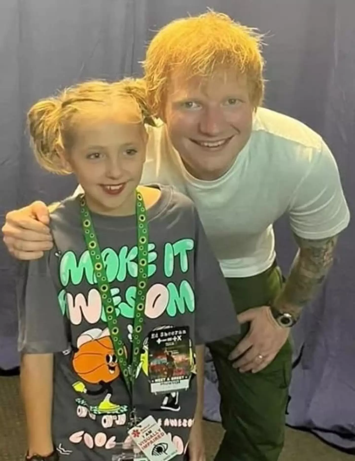 Caitlin was able to meet one of her idols, Ed Sheeran.