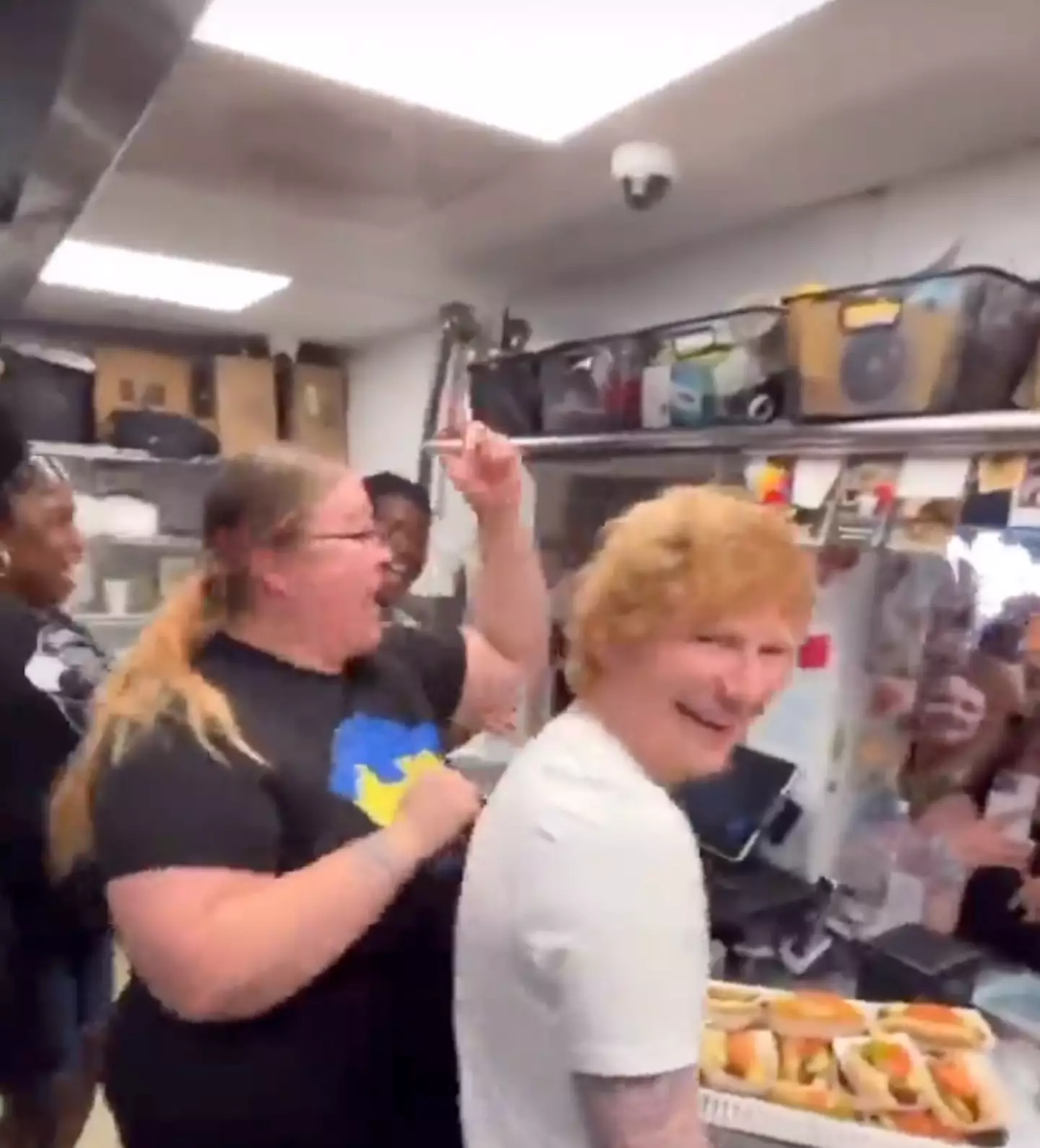 The singer looked like he had a great time.