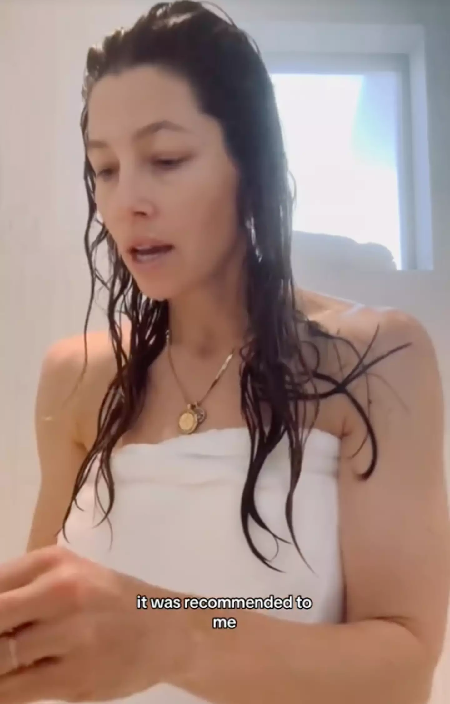 Jessica Beil has a weird shower habit.