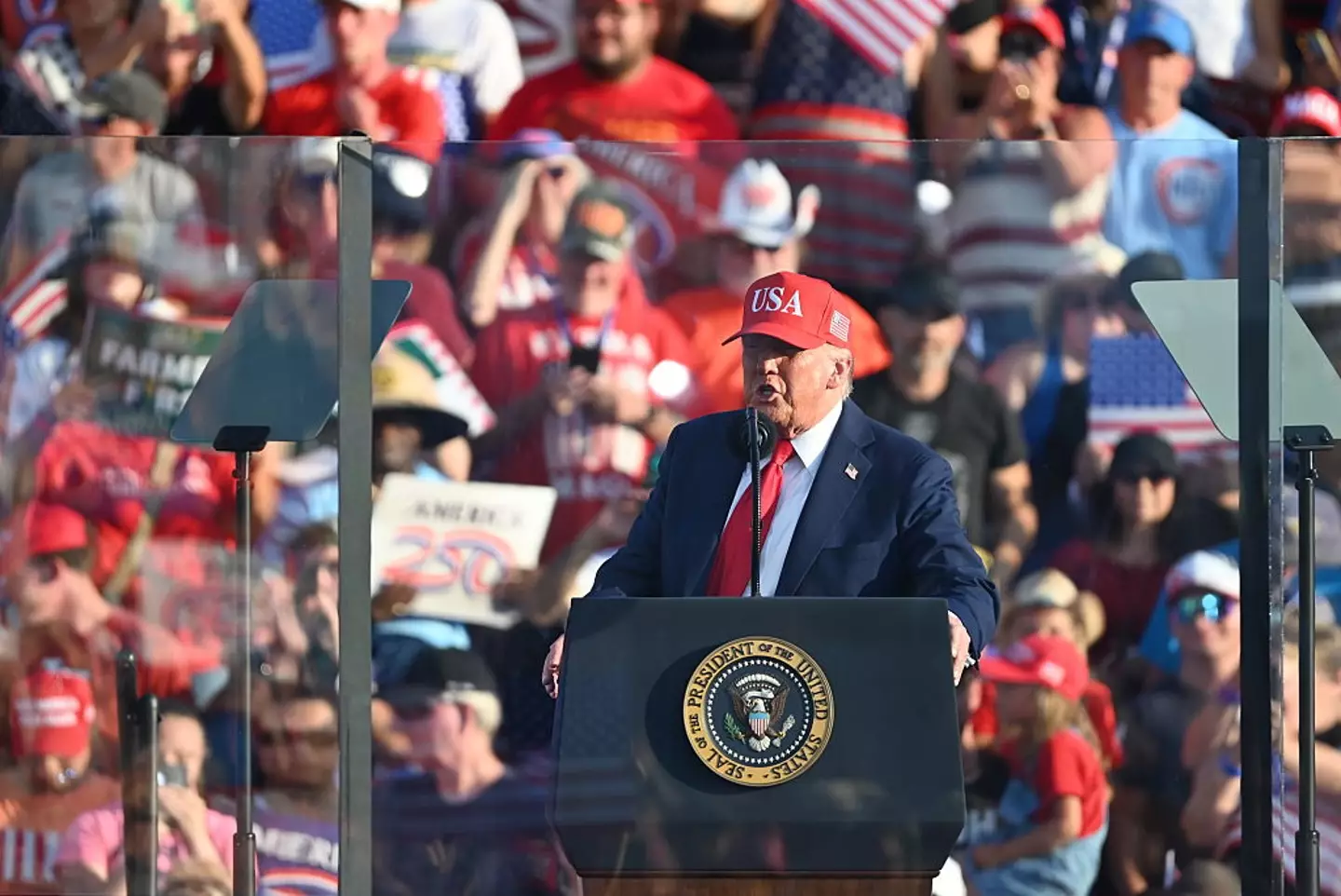 Trump made the announcement at a rally in Iowa (Kyle Mazza/Anadolu via Getty Images)