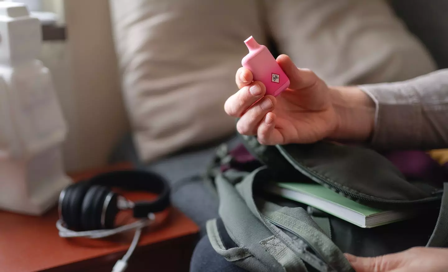 The microbiologist explained that e-cigarettes pick germs up from various surfaces throughout the day (Getty Stock Image)