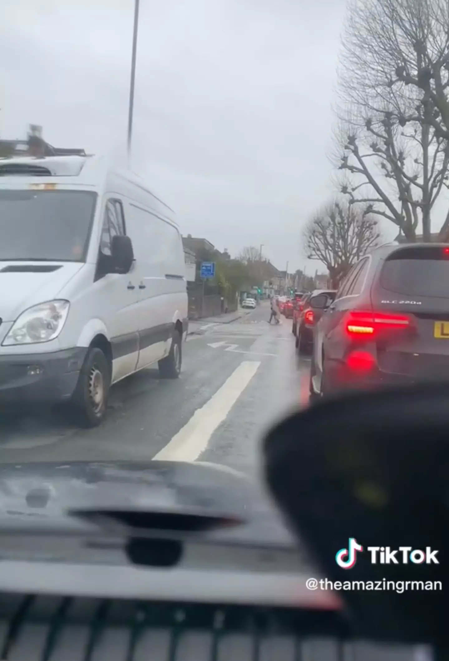 The driver was in a massive queue, so had different ideas.