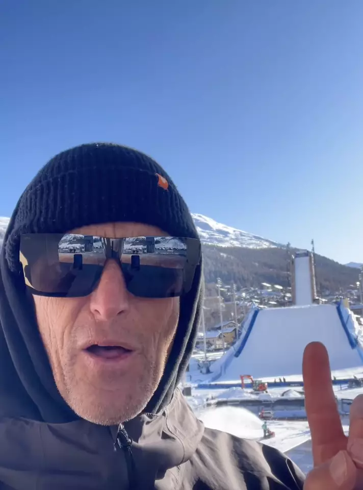 He has been commentating at the big air event. (Instagram/btoddrichards)