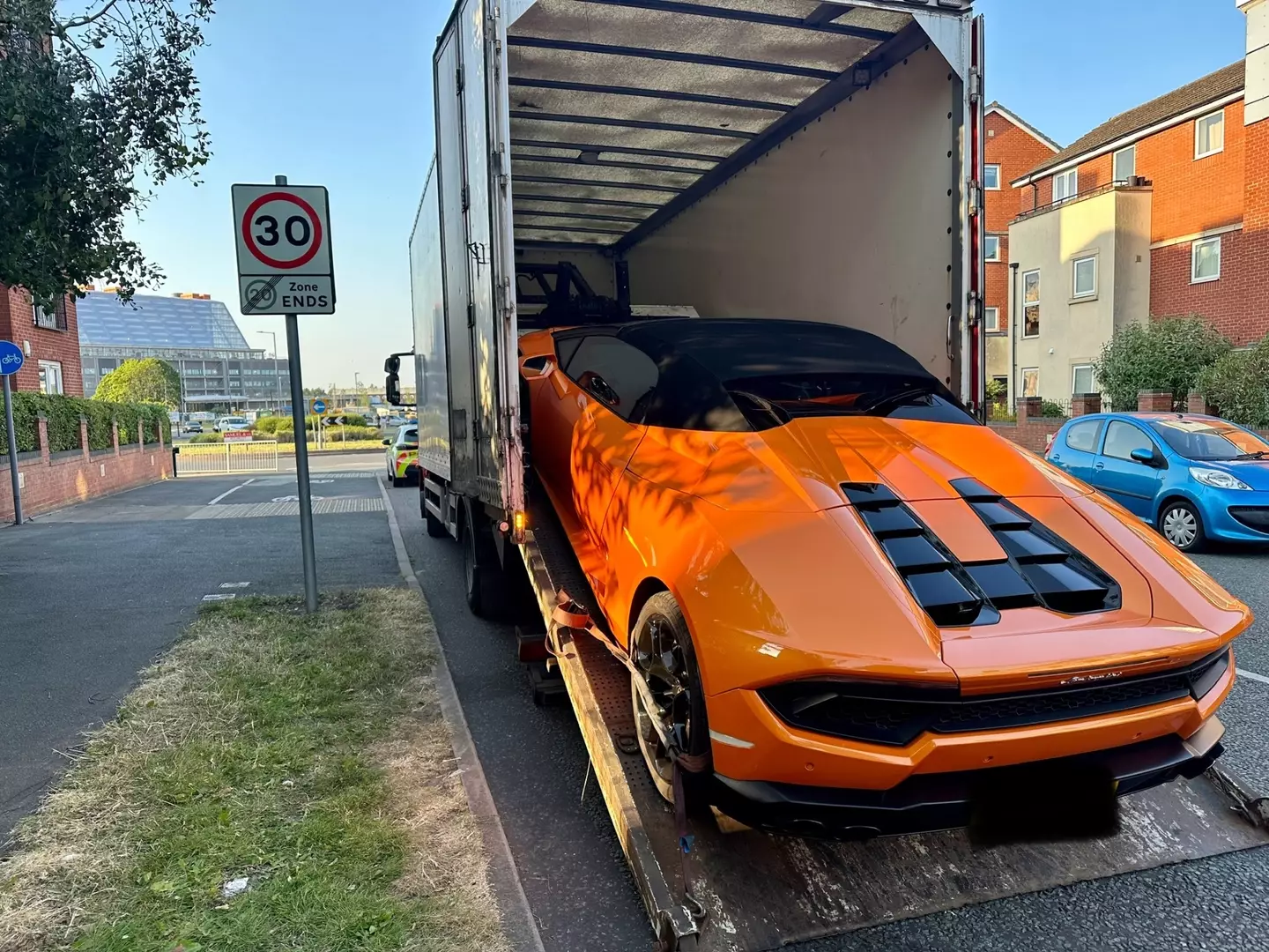 The car was seized by cops after the driver admitted he couldn’t afford to tax it.