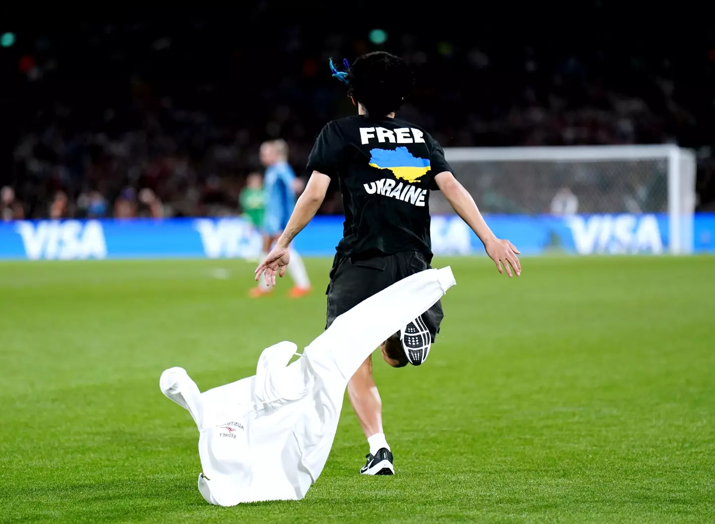 Stewards later escorted the unnamed person off the pitch.