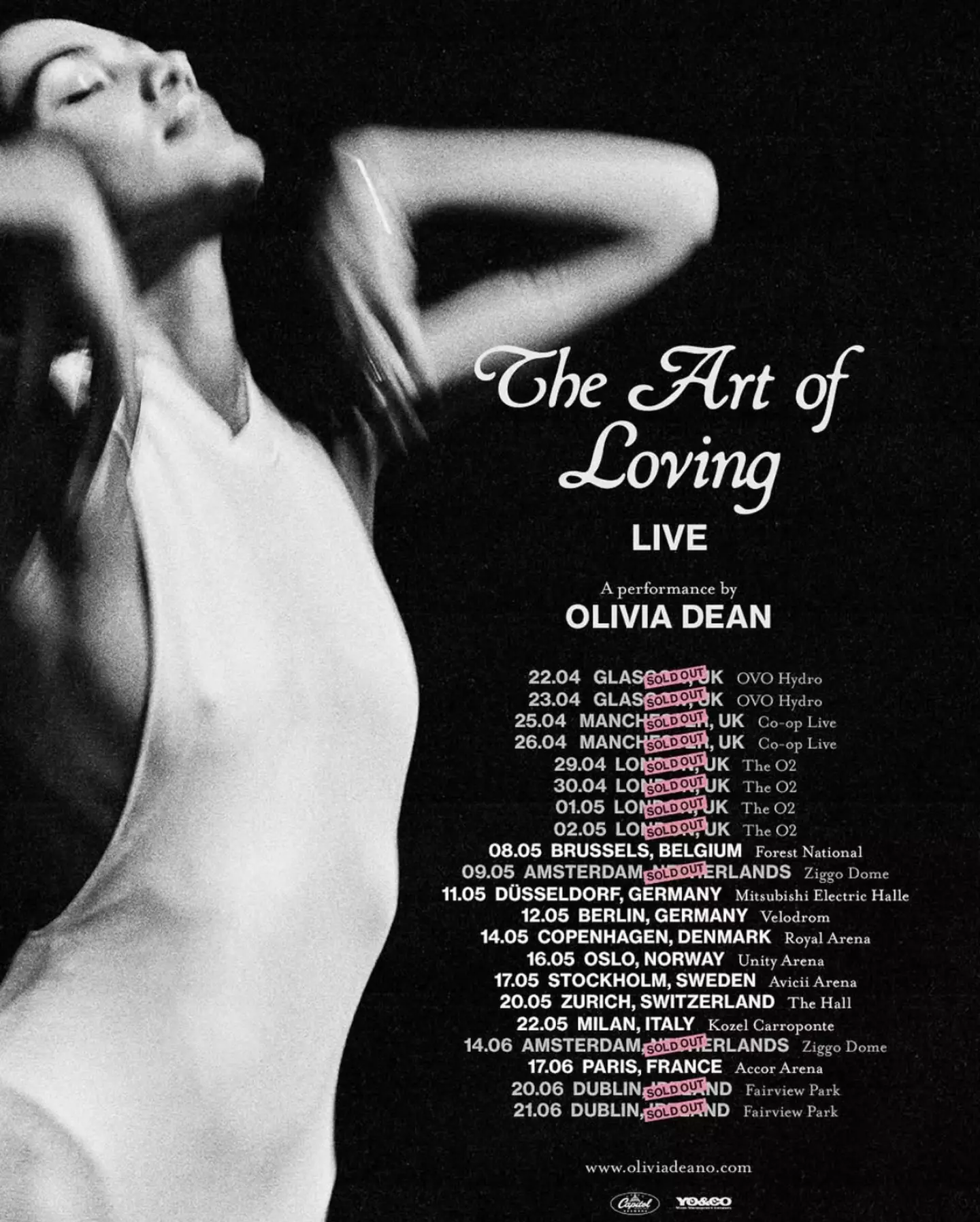 All UK and Ireland dates on the 2026 arena tour are sold out (Instagram/@oliviadeano)