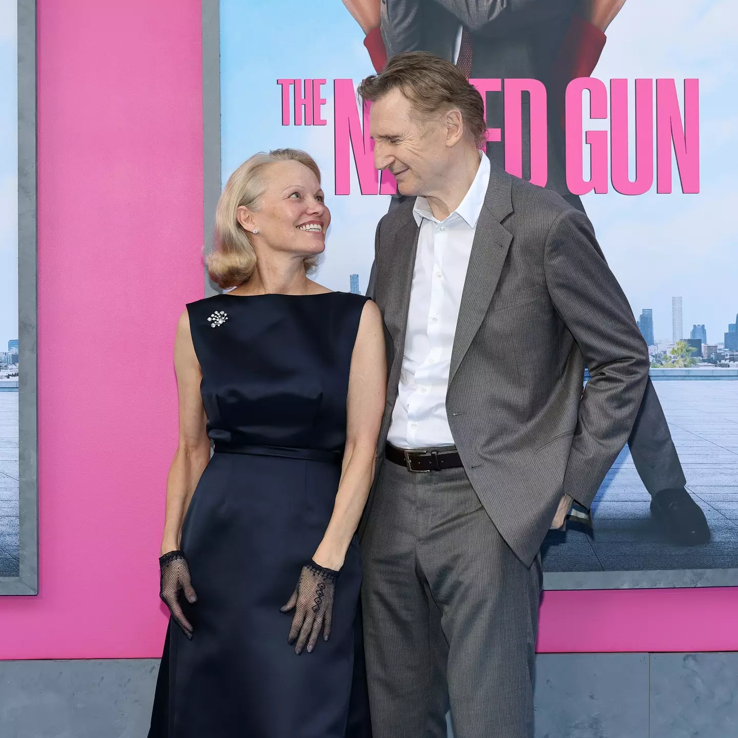 Pamela Anderson and Liam Neeson co-star in The Naked Gun (Dia Dipasupil/Getty Images)