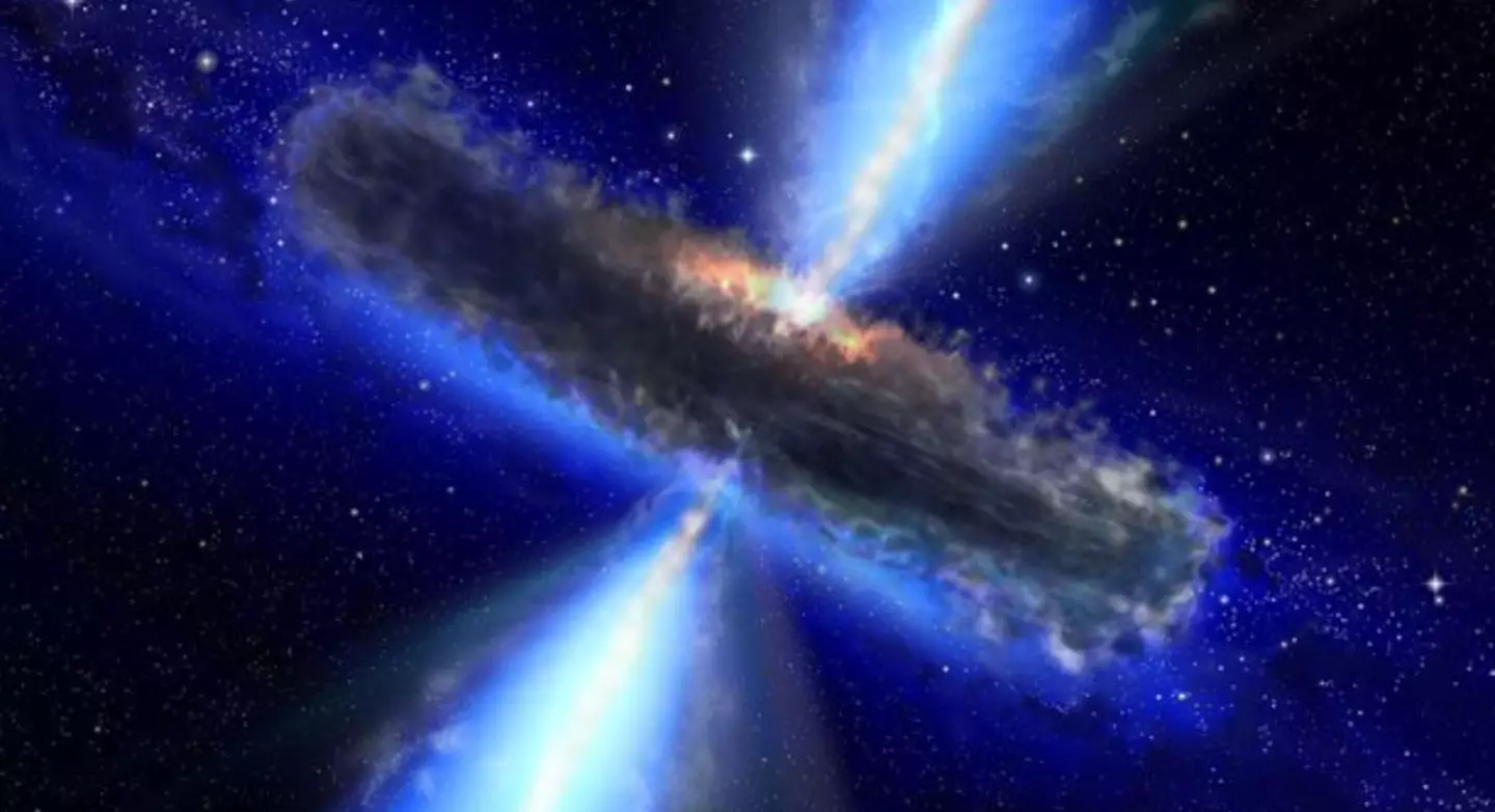 NASA has created an illustration of the quasar.