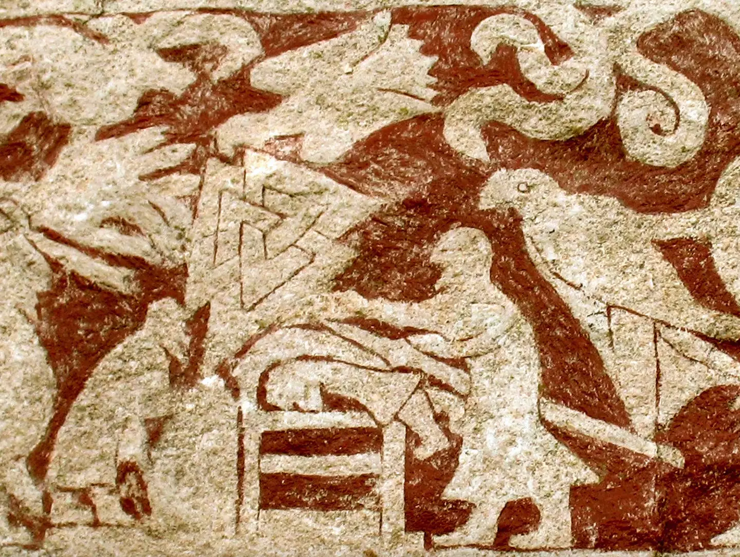 What is believed to be a depiction of a Viking blood eagle from the Stora Hammars I stone (Wikimedia Commons under CC BY-SA 4.0)