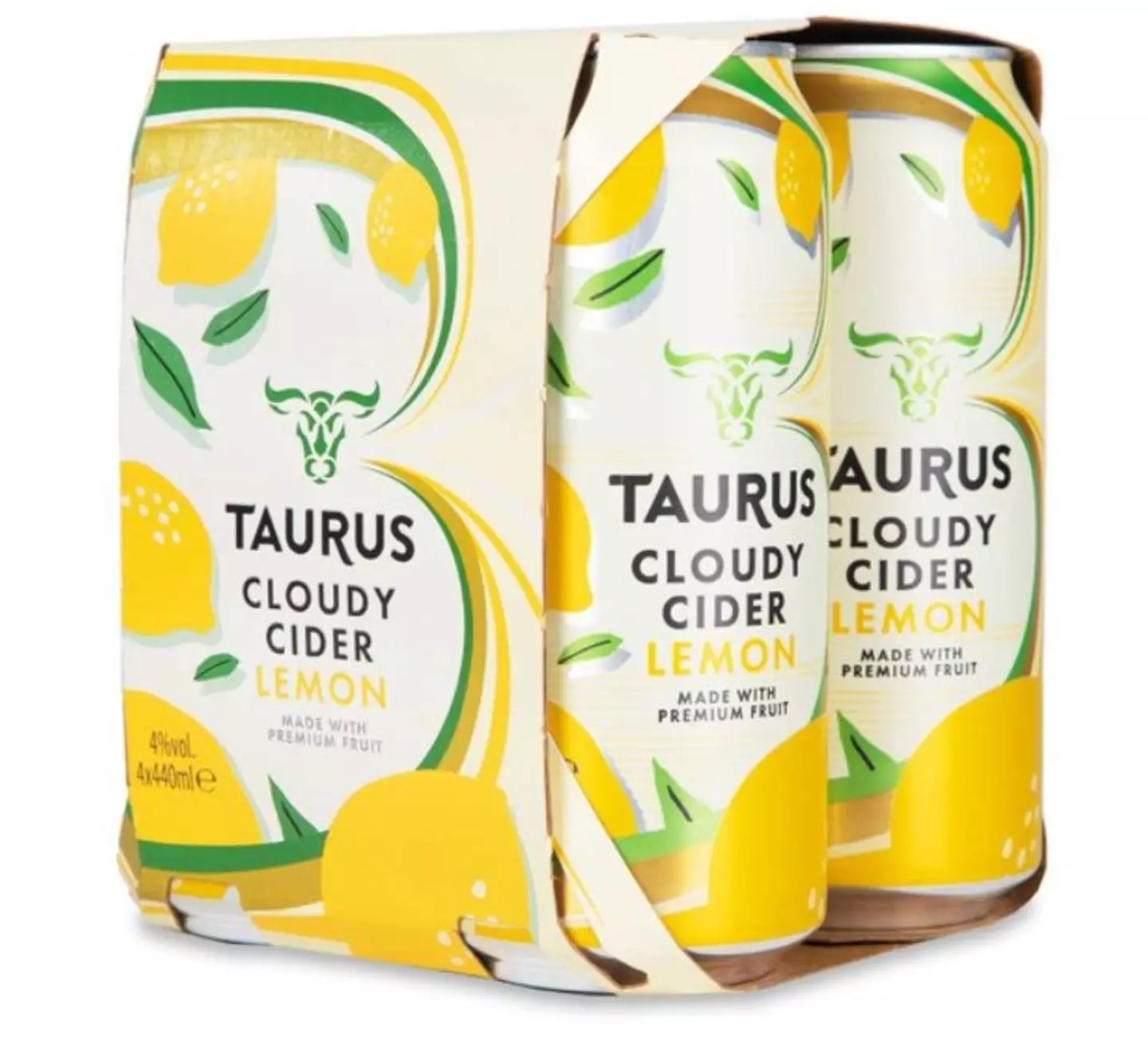 This is Aldi's cloudy lemon cider, Taurus. It might look a bit similar but a judge decided it's not copying Thatchers.