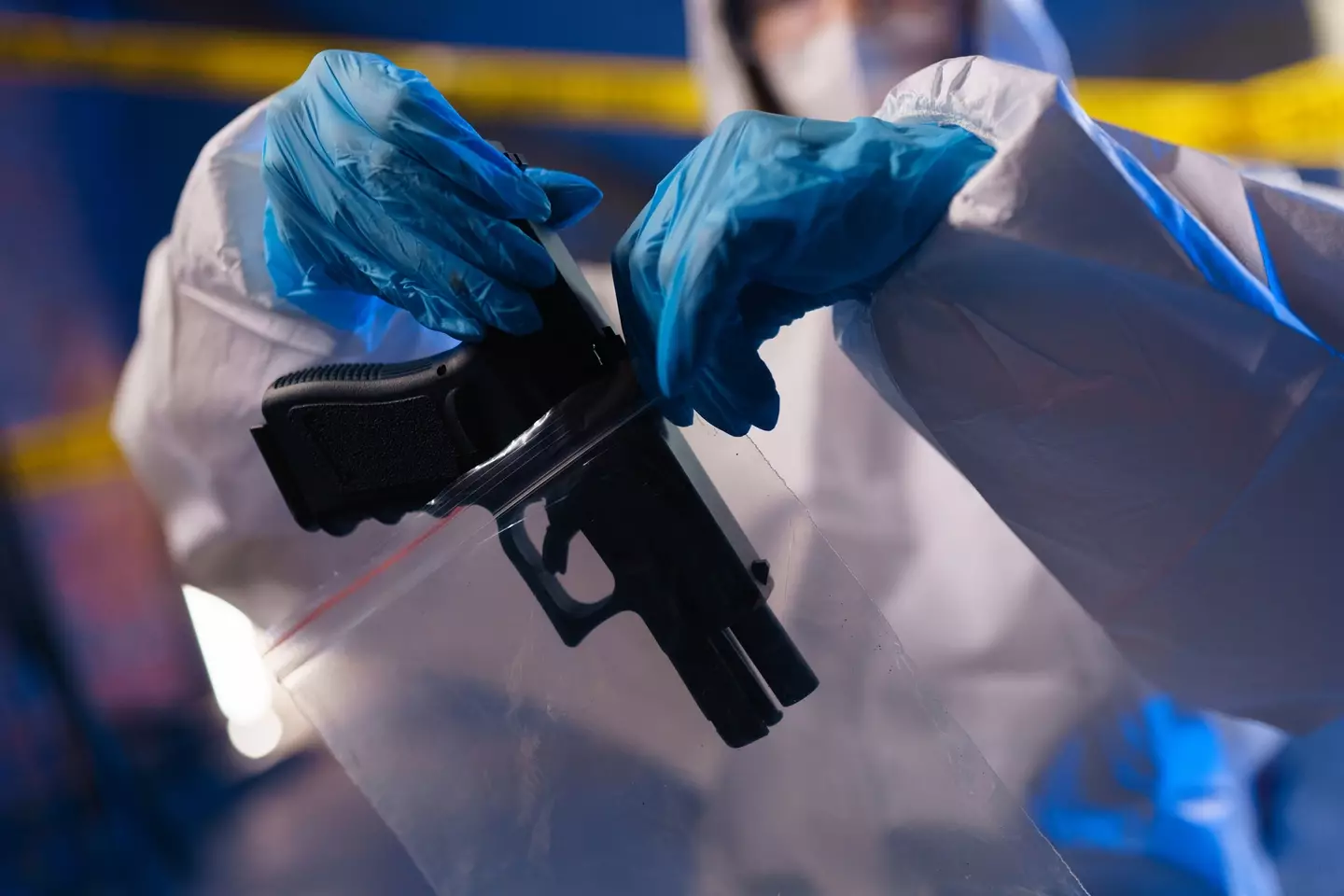 He brought a gun in with him despite several warnings not to bring metal inside the machine.