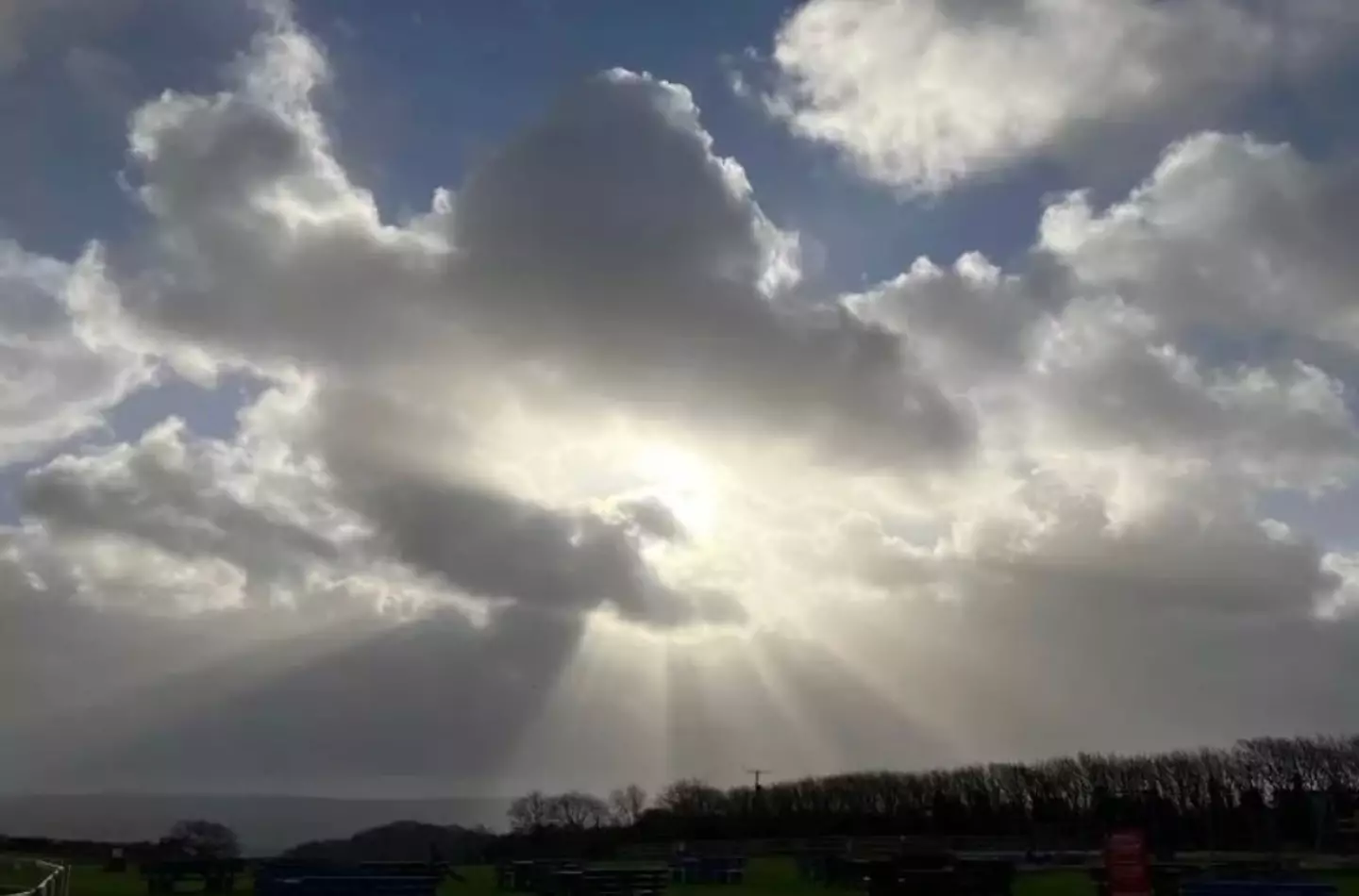 Tracey spotted the 'angel' in the sky.