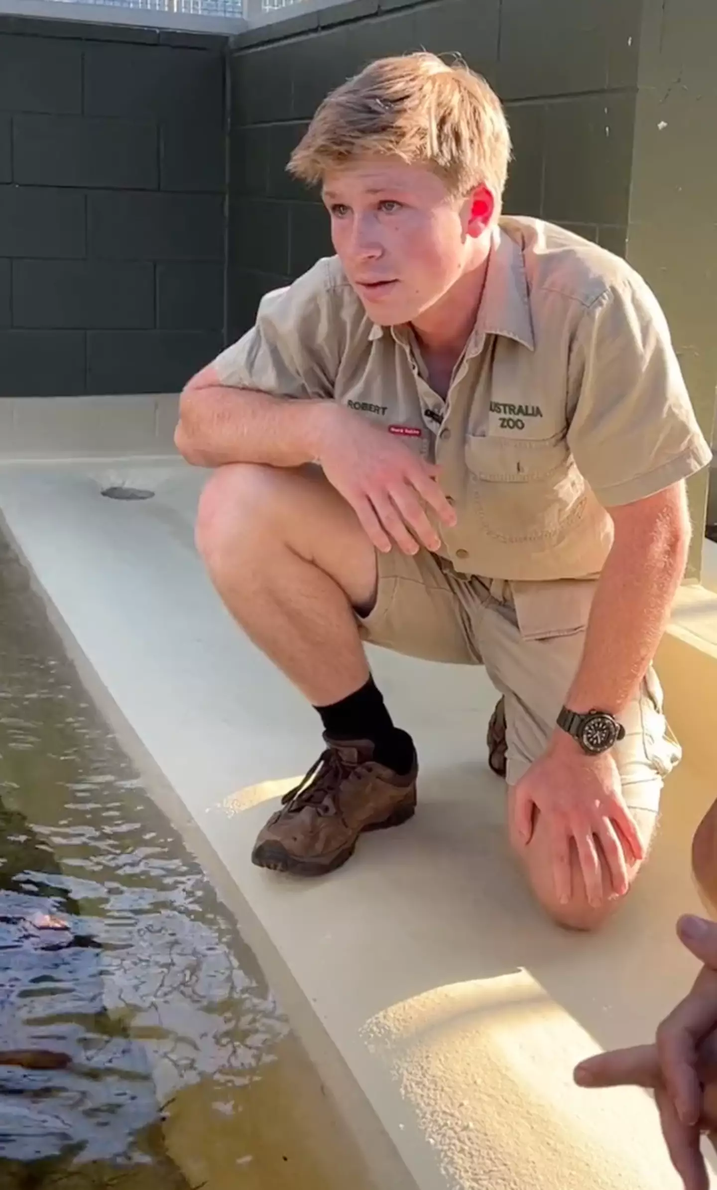 The young zookeeper became emotional during the video.