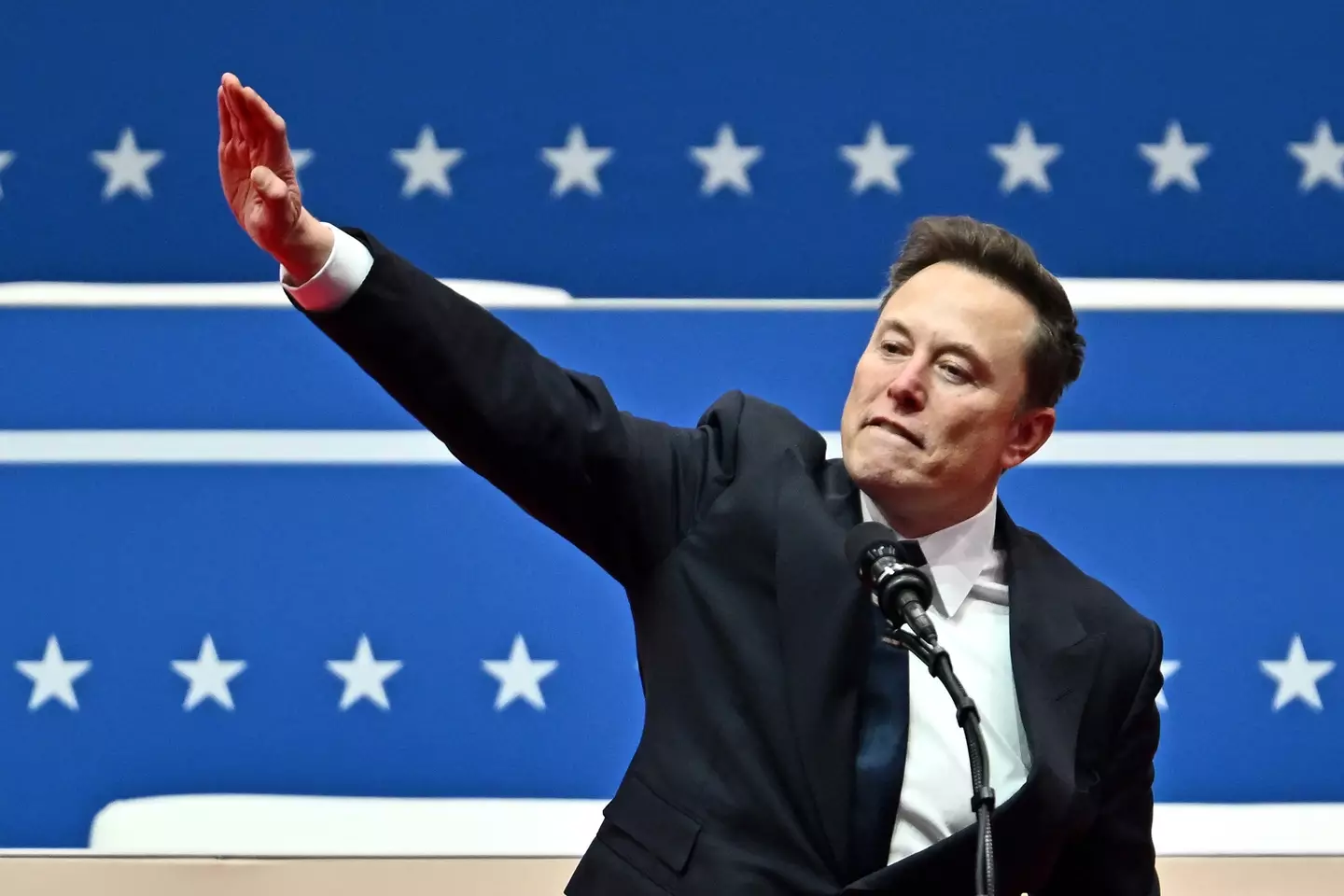 Elon Musk's movements at Donald Trump's inauguration have sparked controversy (ANGELA WEISS/AFP via Getty Images)