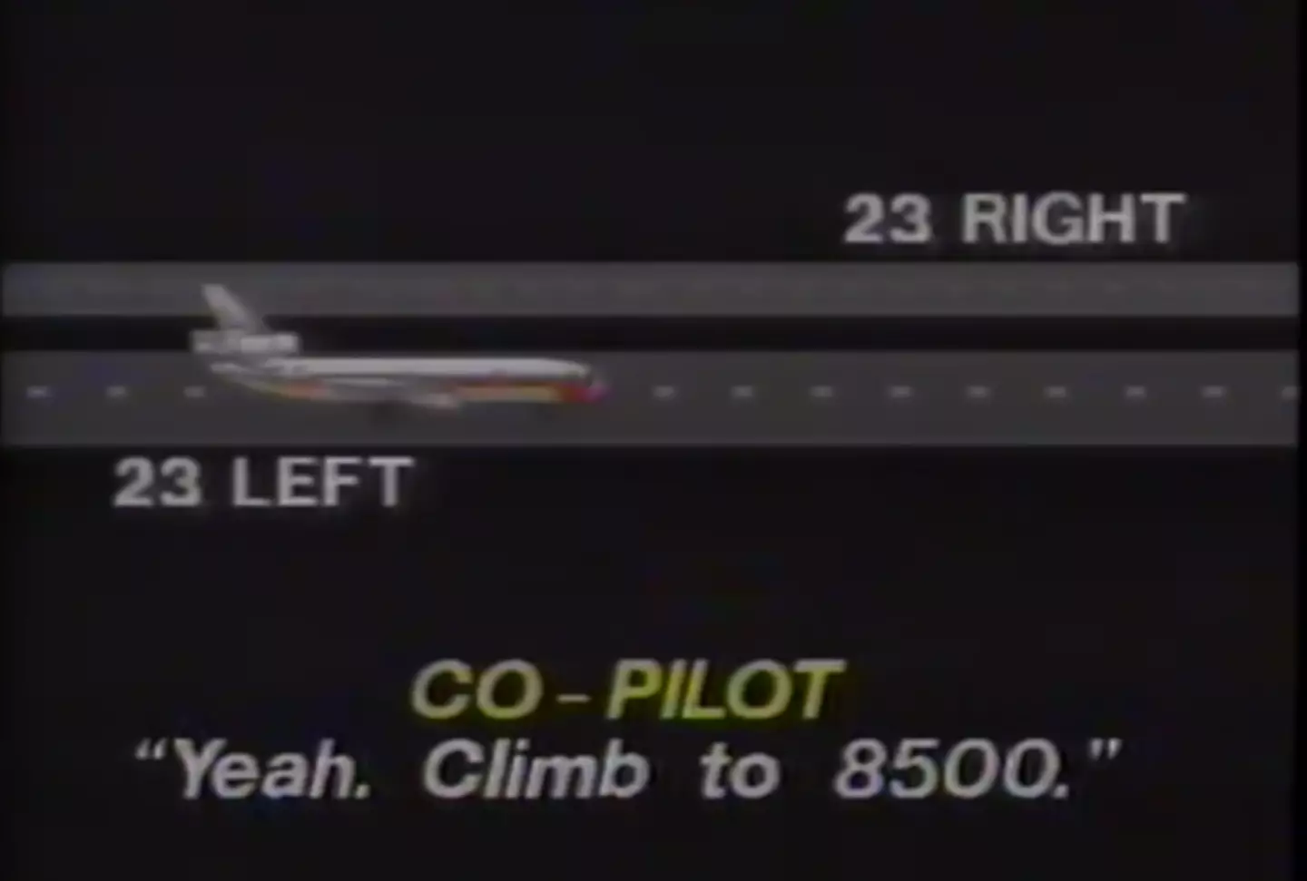 The plane crashed after landing on the wrong runway.