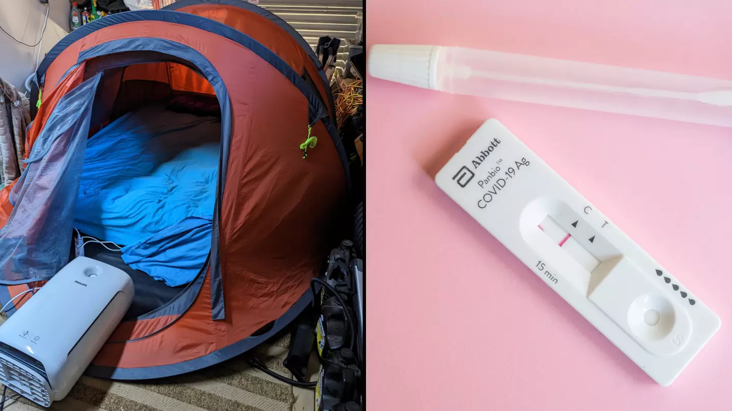 Covid obsessed man causes a stir online after claiming he has resorted to living in a tent